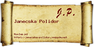 Janecska Polidor névjegykártya